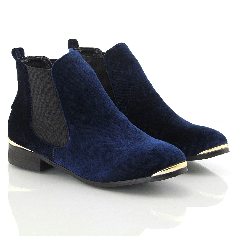 chelsea boots with gold trim